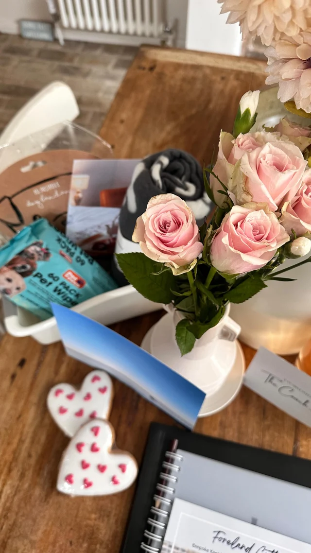 Handwritten words on the table.
Heart-shaped treats waiting beside fresh blooms.
A thoughtful surprise for the smallest guest with the biggest tail.
Everything carefully placed.
Nothing rushed.

Just a team quietly waiting for our guests to arrive.
They may not know we think about them long before they arrive. 
They may not know they are our VIPs for the time they are here with us. 
But we hope they feel welcome the moment they arrive. 
 

🏠 The Coach House
📍 Deal, Kent
📷 Behind the scenes 

If you’re dreaming of your own romantic escape by the coast, we’d love to welcome you be our next VIPs.

#weekendsaway #coastalescape #letsgetaway #ukstaycation #welcometoyourholidayhouse