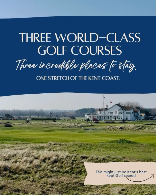 Some stretches of coastline are just made for golf trips.

This one has Royal St George’s, Prince’s, Royal Cinque Ports, and Walmer & Kingsdown - all within a few miles of each other on the Kent coast.

And right in the middle of it all? 
Three Foreland Cottages, each one close enough that you’re back on the sofa before the scorecard’s even been argued over.

Swipe to see how a Kent coast golf trip actually looks. Then start planning yours. 🏌️

🔗 In bio to explore golf stays.
@princesgolfclub 
@royalst.georges 
@royalcinqueports 
@kingsdowngolf 

#golfstaysuk #linksgolf #kentcoast #royalstgeorges #golfweekend