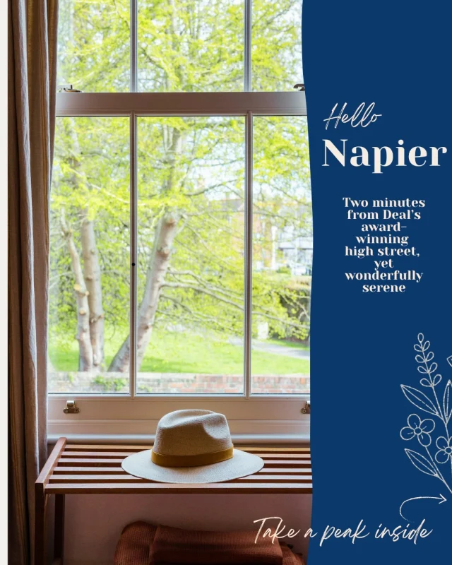 Introducing Napier Terrace…our newest home in the heart of Deal. 

Two minutes from the high street. 
A short stroll to the beach. 
Open-plan living for six.
A fully enclosed garden.
Oh — and paw pals are very welcome too. 🐾

Napier is available now. 
Link in bio to explore.

#dealkent #coastalescape #holidaycottagekent #familyholidayuk #dogfriendlystays 
REST - RECHARGE - REJUVENATE 
The Forelands Way